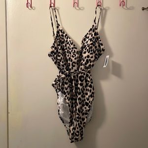 NWT Old Navy Leopard Print One piece size L